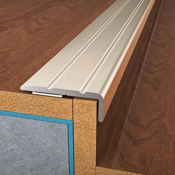 Podlahová lišta BOHEMIA PROFIL Schodový profil 80/1, champagne, hliníkový, 9 × 25 × 2700 mm, samolepicí 80104