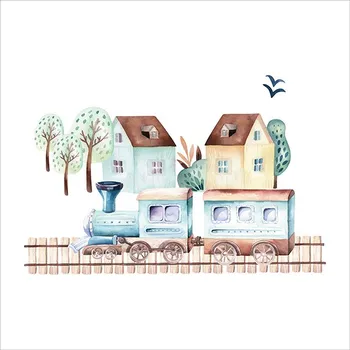 Bavlna premium NELA PANEL M trains/vláčky