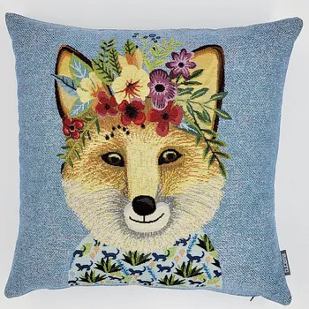 Dekorativní polštářek BYTEMA Gobelínový povlak na polštář LIŠKA 45 x 45 cm