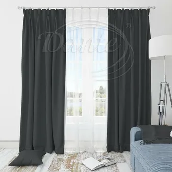 Dante Látka Blackout UNI 153 tmavě šedý na závěsy, polštářky - 40 x 40 cm