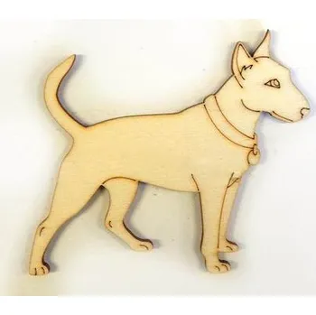 Stavební deska Výřez z překližky, M33, PES-BULTERIÉR, 6,8x6,4cm, 1ks