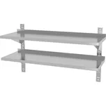 Gastrofans Police závěsná výškově nastavitelná, dvoupatrová, 2-konzole, 1000x300x(H)600mm