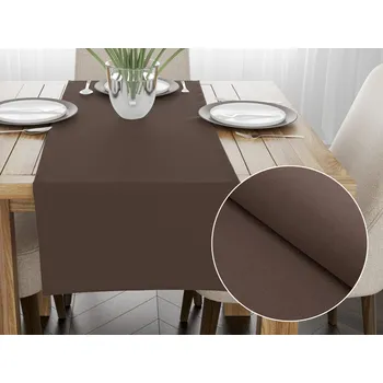 ubrus Dekorační běhoun na stůl BKS-409 Čokoládově hnědý 20x160 cm