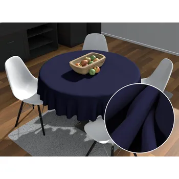 ubrus Dekorační kulatý ubrus Rongo RG-079 Námořnická modrá Ø 100 cm