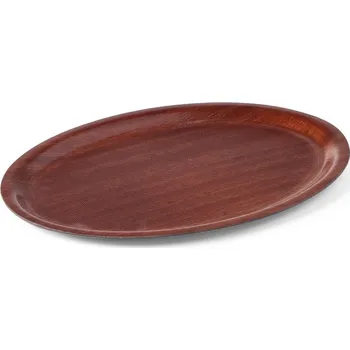 Hendi 507933 Tác servírovací laminovaný, protiskluzový, oválný, Mahagon,