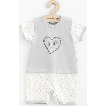 Kojenecký letní bavlněný overal New Baby Srdíčka, vel. 68 (4-6m)