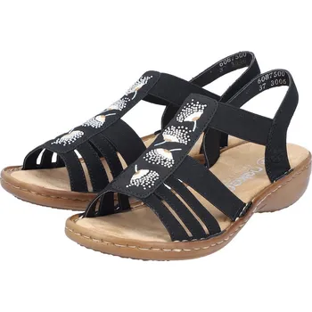 Dámské sandále Dámské sandále 60875-00 Rieker černé Barva: schwarz, Velikost: 39