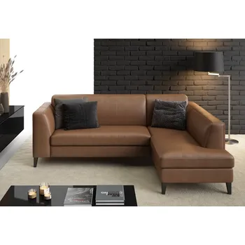 Sedací souprava Malá kožená rohová rozkládací sedací souprava ANGEL Pravý roh