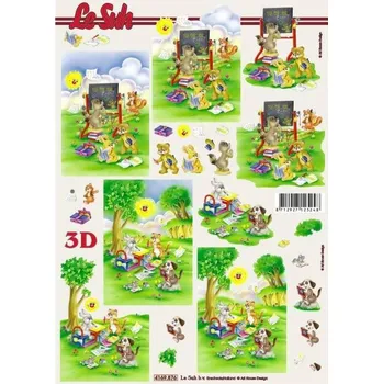 omalovánky 3D papíry pro vystřihování- Veselé malování