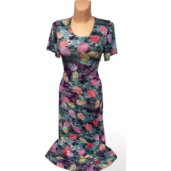 Dámské šaty Šaty na léto FRELA, Barva Zelená, Velikost XXXL 54, Materiál 96% Viskoza 4% Lycra