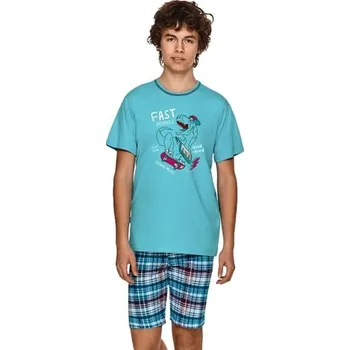 Chlapecké pyžamo Chlapecké pyžamo Ivan 2742/2 TARO tyrkys světlá 152