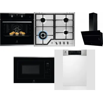 Set domácích spotřebičů ELECTROLUX KODEH70X + ELECTROLUX KGS64362XX + ELECTROLUX LFV316K + ELECTROLUX LMS4253TMX + ELECTROLUX EEM43300IX
