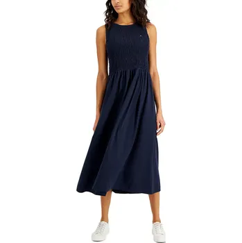Dámská móda Tommy Hilfiger dámské šaty Smocked modré XS