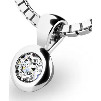 Přívěsek Dámský přívěsek bílé zlato 585/1000 zirkon 10908-B-ZIR bez řetízku