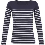 SOĽS Matelot Lsl Women Dámské tričko s dlouhým rukávem SL03100 French navy / White S