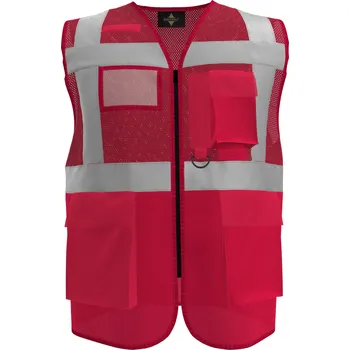 reflexní vesta Korntex Athens Multifunkční reflexní síťovaná vesta KX808 Red M