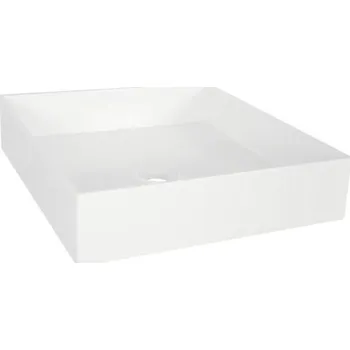 Umyvadlo Umyvadlo na desku Differnz Jura litý mramor bílá 42 x 42 x 10 cm 38.253.04