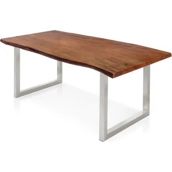 Jídelní stůl Jídelní stůl masiv akát stříbrné nohy Dalma 240x100 silná deska