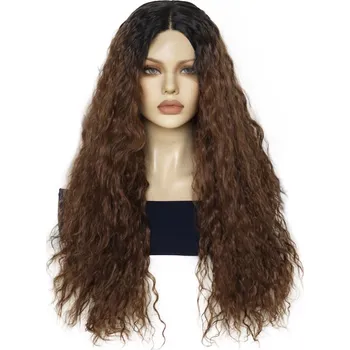 Paruka Wigorous Elvina - lace front hnědá ombre vlnitá paruka