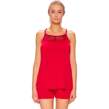 Dámské pyžamo Dámské pyžamo 54/2-215/714 FABIO červená XL