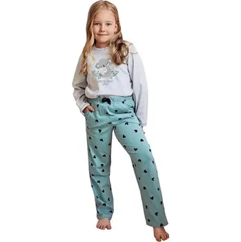 Chlapecké pyžamo Dívčí pyžamo Nina 3035/3036/31 TARO světlý melír 110