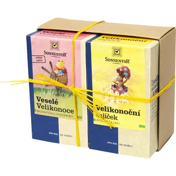 Horký nápoj SONNENTOR Dárkové balení 2 BIO čajů Velikonoce