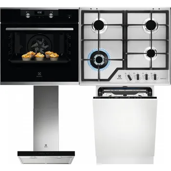 Set domácích spotřebičů ELECTROLUX KODEH70X + ELECTROLUX KGS64362XX + ELECTROLUX LFT766X + ELECTROLUX EEM69410L