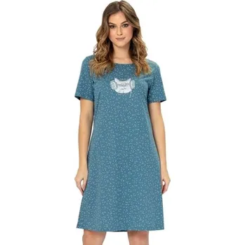 Dámské noční prádlo Dámská noční košile Maxim 1280 LEVEZA tyrkys tmavá XXL