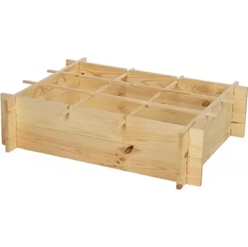 Vyvýšený záhon BIO FLAME Vyvýšený záhon s mřížkou 80x118 cm, dřevěný, borové dřevo