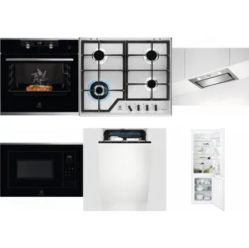 Set domácích spotřebičů ELECTROLUX KODEC75X2 + ELECTROLUX KGS64362XX + ELECTROLUX LFG716X + ELECTROLUX LMS4253TMX + ELECTROLUX EEM23100L + ELECTROLUX ENT6TF18S