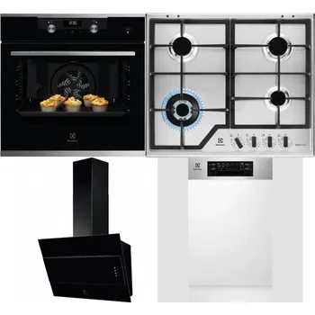 Set domácích spotřebičů ELECTROLUX KODEH70X + ELECTROLUX KGS64362XX + ELECTROLUX LFV316K + ELECTROLUX EEM43300IX