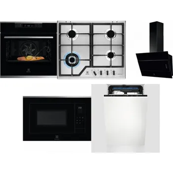 Set domácích spotřebičů ELECTROLUX KOBCS31X + ELECTROLUX KGS64362XX + ELECTROLUX LFV316K + ELECTROLUX LMS4253TMX + ELECTROLUX EEM23100L