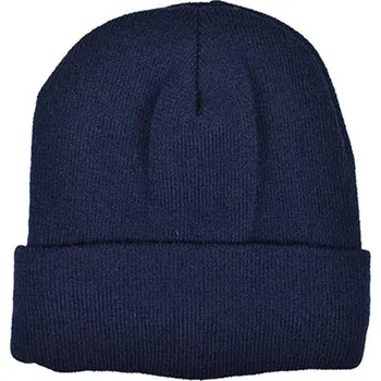 Čepice L-Merch Pletená čepice s fleecem C1454 Navy one size