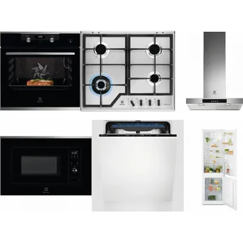 Set domácích spotřebičů ELECTROLUX KODEC75X2 + ELECTROLUX KGS64362XX + ELECTROLUX LFT426X + ELECTROLUX LMS2203EMX + ELECTROLUX EES48200L + ELECTROLUX LND5FE18S