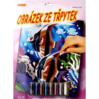 kreativní sada Obrázek ze třpytek - Ryby