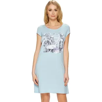 Dámská noční košile Dámská noční košile 60/2-K1/016/A92 FABIO modrá světlá M