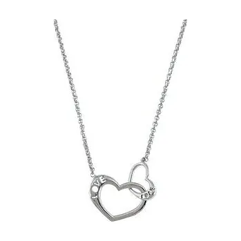 Náhrdelník Stříbrný náhrdelník propojená srdce LOVE délka náhrdelníku 40+3cm