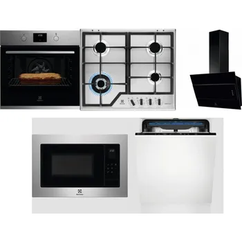 Set domácích spotřebičů ELECTROLUX KOFGH70TX + ELECTROLUX KGS64362XX + ELECTROLUX LFV316K + ELECTROLUX EMS4253TEX + ELECTROLUX EES48200L
