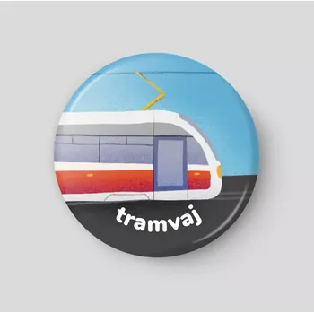 Magnetická kreslící tabulka Tramvaj - plánovací magnetka