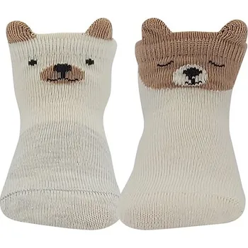 Kojenecké oblečení Kojenecké ponožky MÍŠÁNEK ABS světle šedá melé 18-20 (12-14)