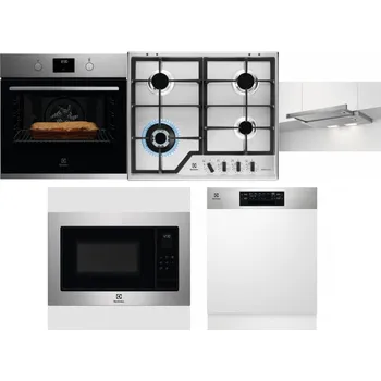 Set domácích spotřebičů ELECTROLUX KOFGH70TX + ELECTROLUX KGS64362XX + ELECTROLUX LFP326S + ELECTROLUX EMS4253TEX + ELECTROLUX EEM48300IX - přebaleno