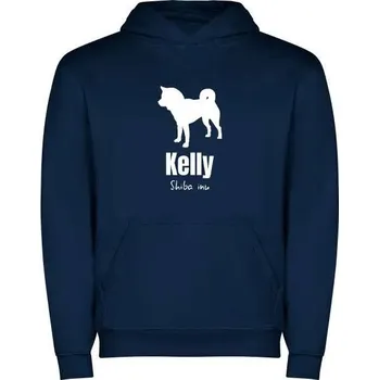 Dívčí mikina Dětská mikina přes hlavu s kapucí s potiskem vašeho psa Námořnická modrá 3