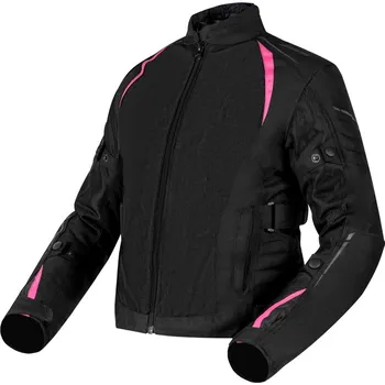Moto bunda Dámská bunda na motocykl Ozone Flow černo-růžová