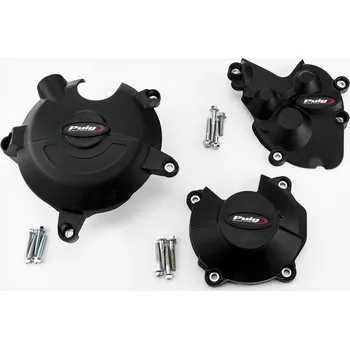 Puig Ochranné kryty motoru PUIG 20132N černý zahrnuje pravý, levý kryt a kryt alternátoru