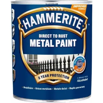 Barva na vlasy Barva na kov Hammerite Smooth, černá, 0,75l