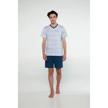 Pánské pyžamo Vamp - Pyžamo s krátkými rukávy 20701 - Vamp blue depths m