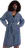 Džínový kabát s páskem a knoflíky HM-PL-9819-25 tmavě modrý, S/M