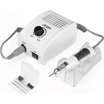 Bruska na nehty Bruska na nehty JSDA Power JD200, 35W – frézka na nehty BÍLÁ (nejoblíbenější model na trhu + nástavce ZDARMA) (Frézka JSDA JD200, bílá)