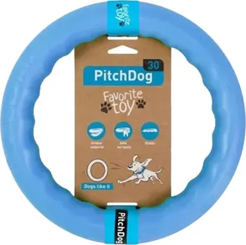 Hračka pro psa Hračka PITCHDOG guma - tréninkový kruh modrý (S) 17cm