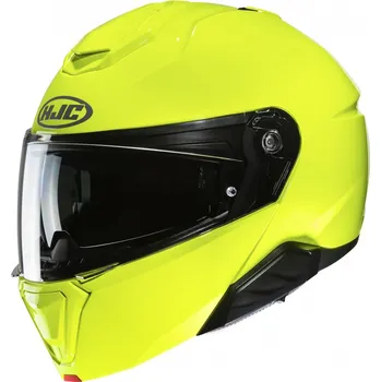 Helma na motorku Výklopná přilba na motorku HJC i91 Solid fluo zelená M